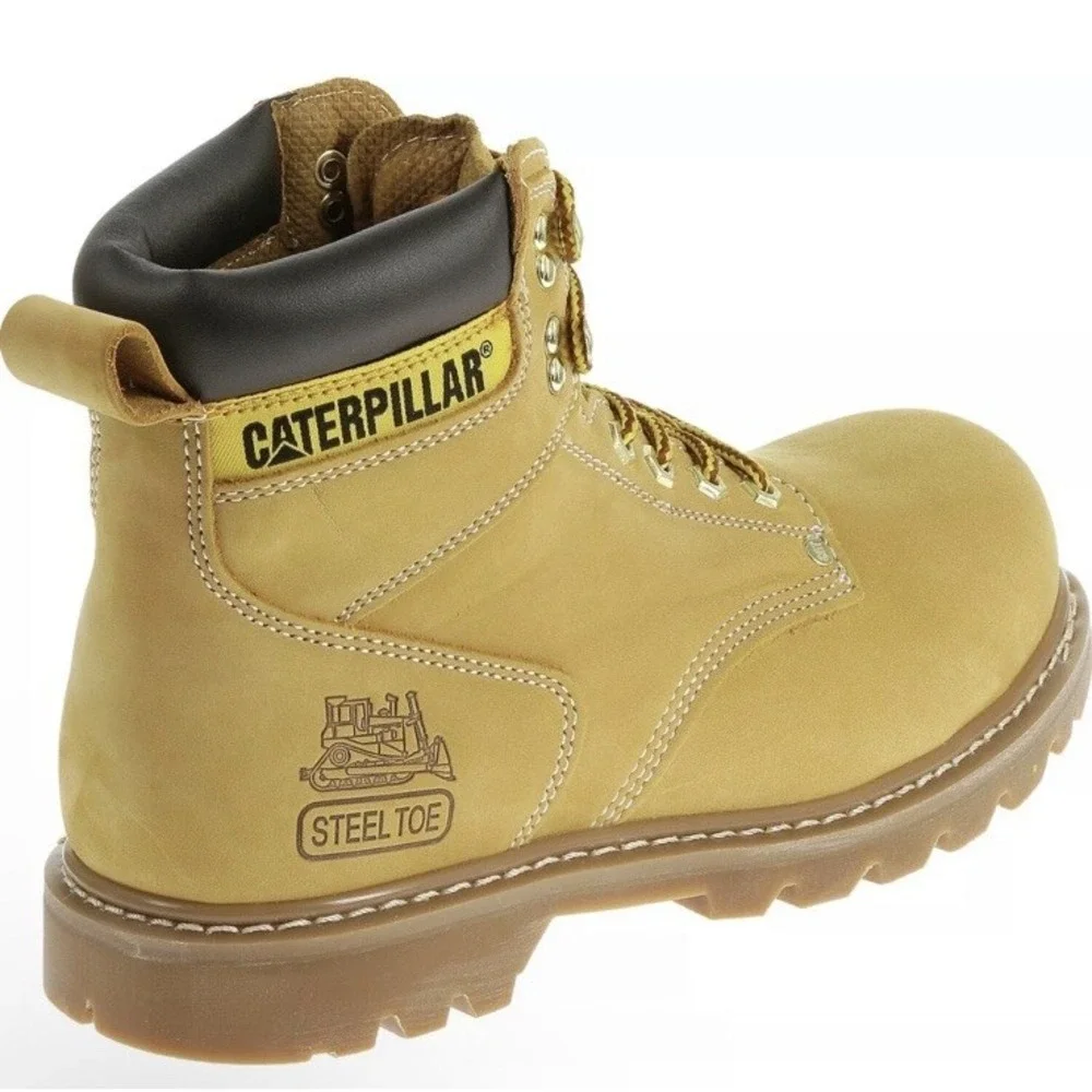 CAT Mens‎ Second Shift St Honey Leather Work Boots 8.5